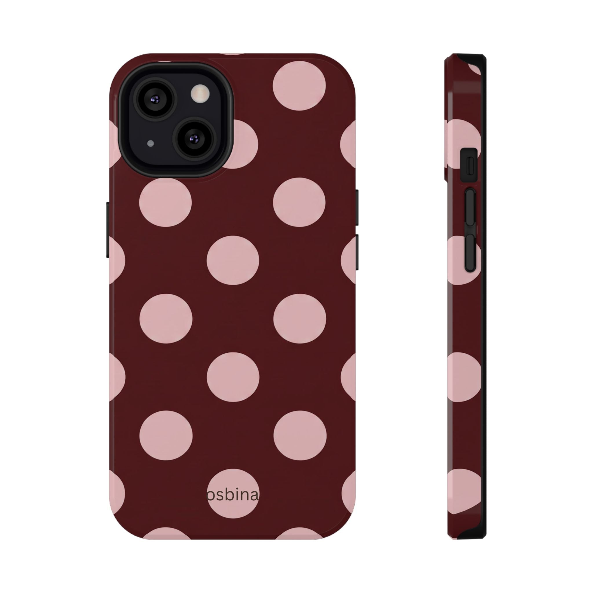 osbina | Oxblood Dot Designer Case