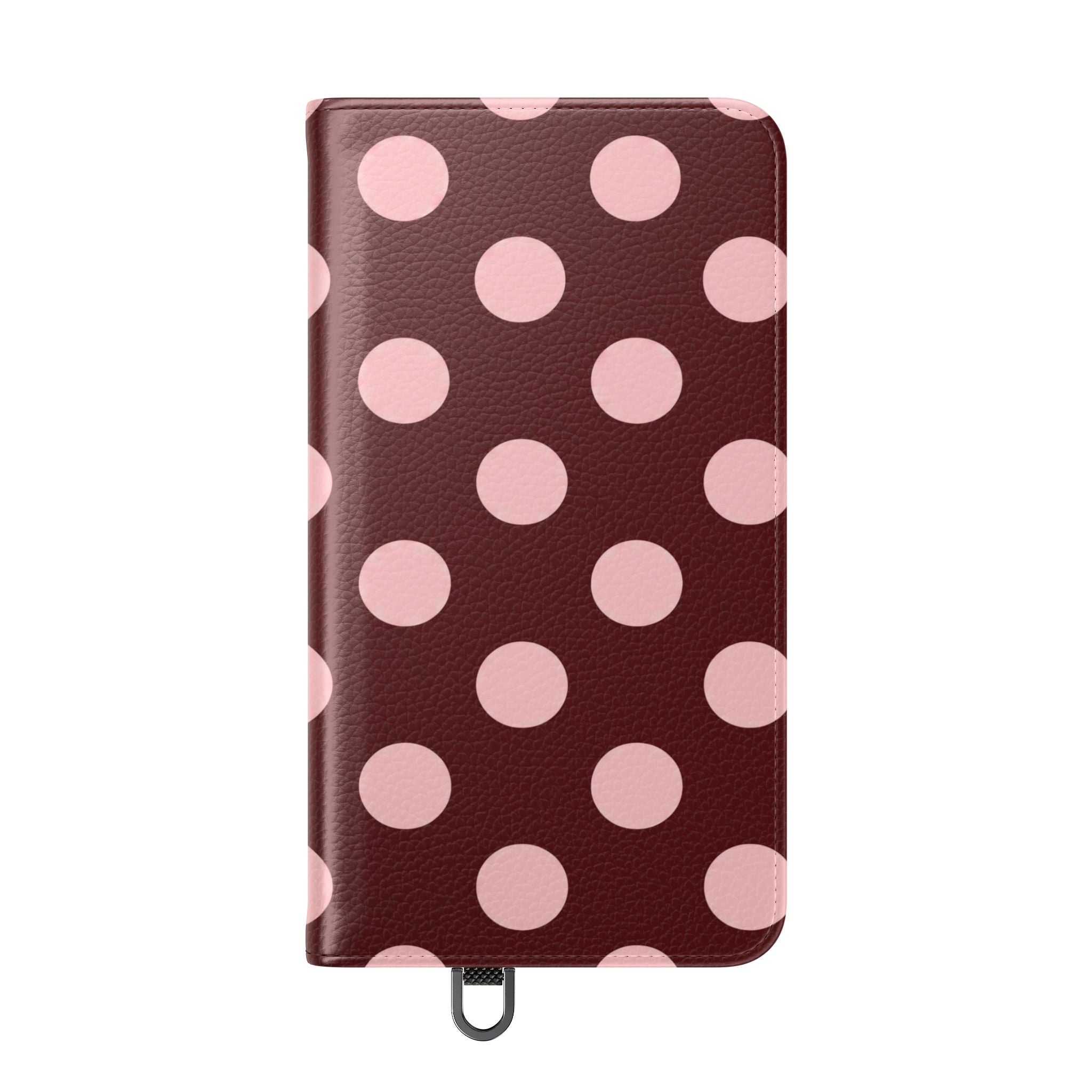 osbina | Wallet Flip Case for iPhone & Samsung | Oxblood Dot
