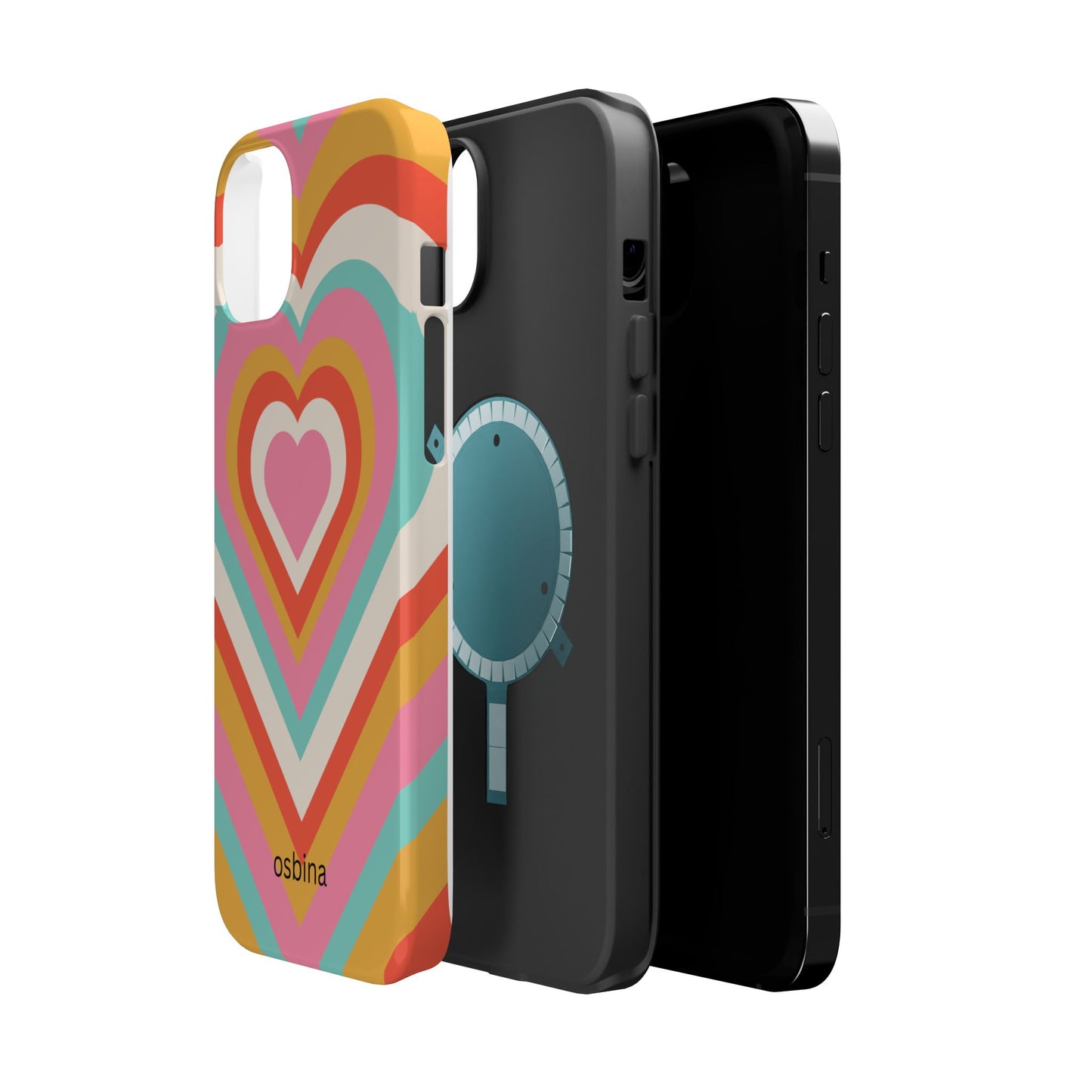 osbina | MagSafe compatible for iPhone | Heart Nouveau Phone Case | Modern Muse Collection