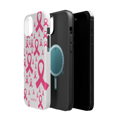 osbina |  MagSafe compatible for iPhone | Limited Edition Strength in Ribbons Case in Light Pink + Soft Pink + Hot Pink | The Pink October Collection | Inspired By