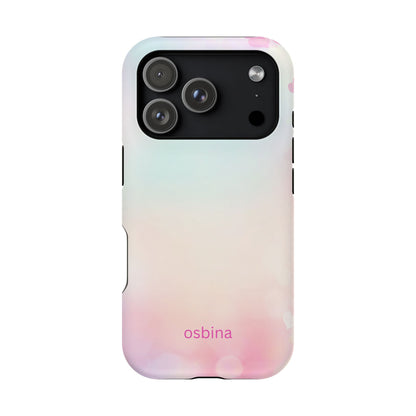 osbina | MagSafe compatible for iPhone | The Cotton Candy Hearts Case | YAYOU Collection Supporting Shine Like Sable
