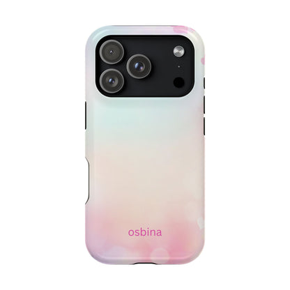 osbina | MagSafe compatible for iPhone | The Cotton Candy Hearts Case | YAYOU Collection Supporting Shine Like Sable