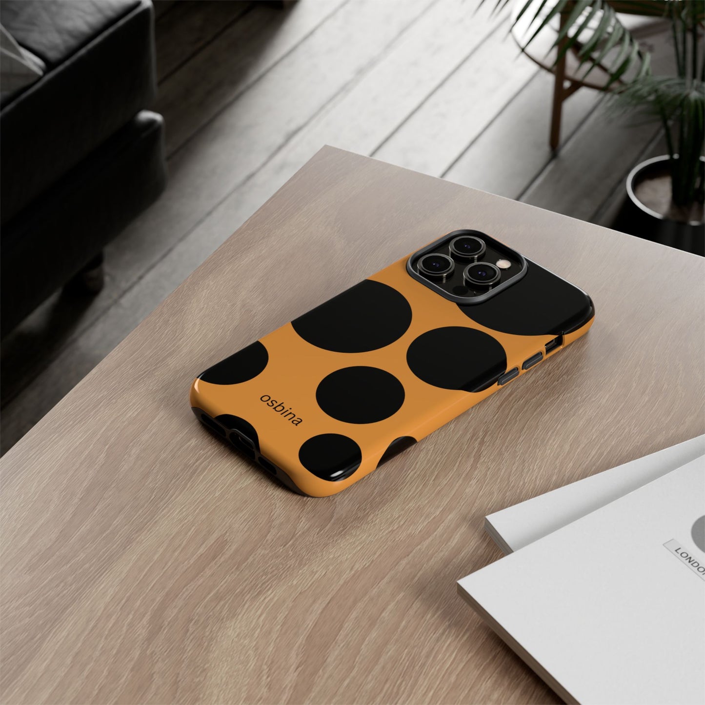 osbina | The Bubble Statement Case in Orange + Black | The Season Collective
