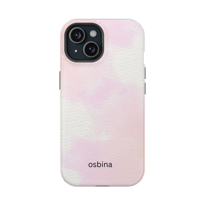 osbina | MagSafe compatible for iPhone | Pink Cotton Cloud Phone Case | Modern Muse Collection
