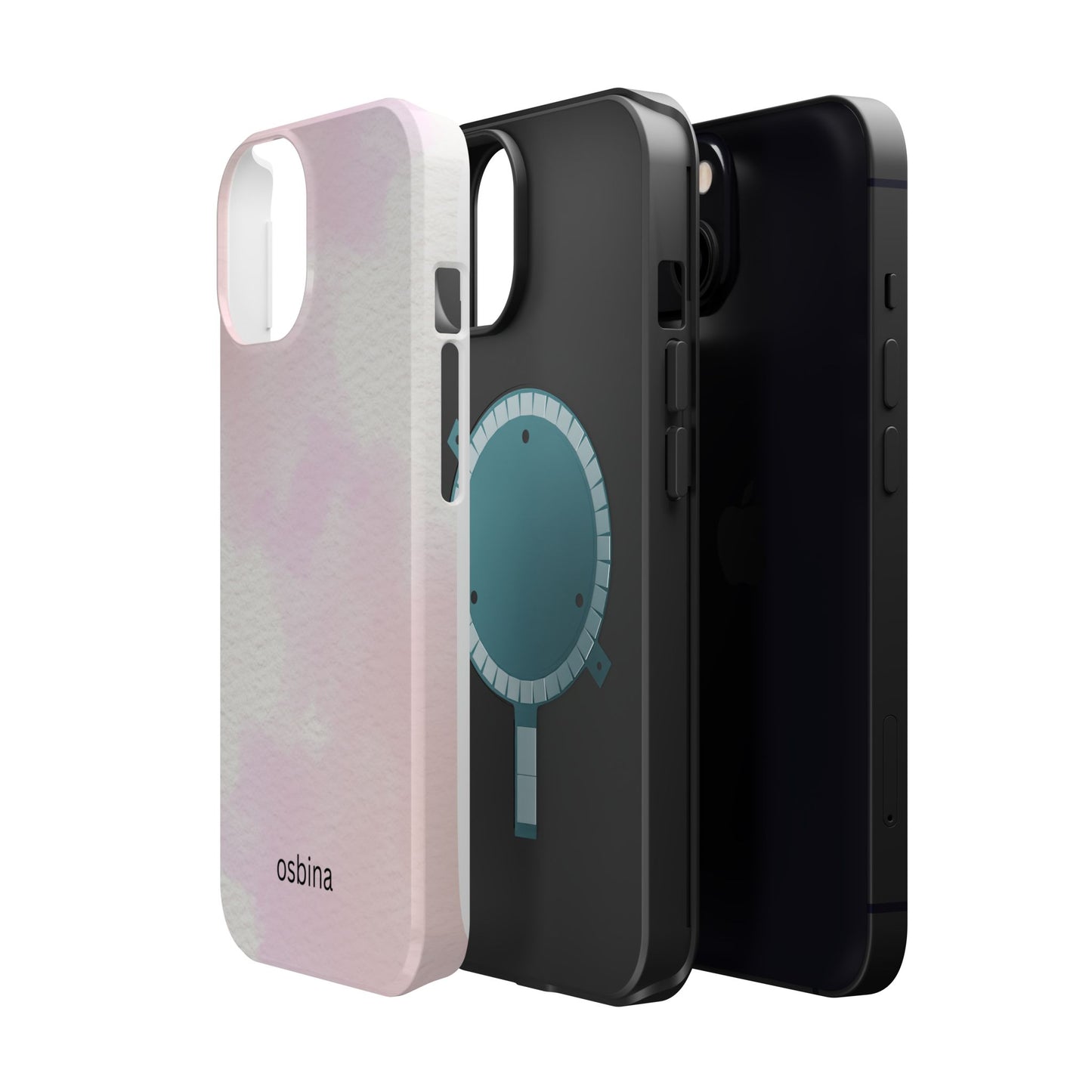 osbina | MagSafe compatible for iPhone | Pink Cotton Cloud Phone Case | Modern Muse Collection
