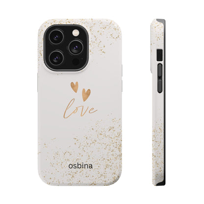 osbina | MagSafe compatible for iPhone | Golden Amour Phone Case | Modern Muse Collection