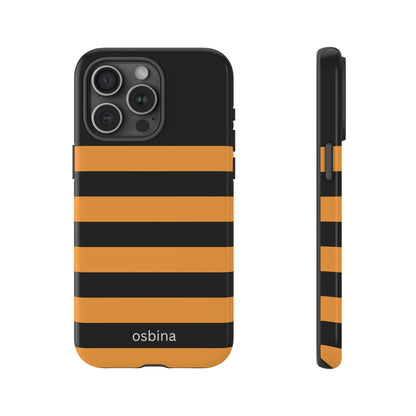 osbina | The Horizon Stripe Case in Black + Orange | The Season Collective