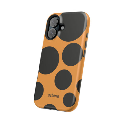 osbina | MagSafe Compatible for iPhone | The Bubble Statement Case in Orange + Black | The Season Collective