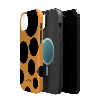 osbina | MagSafe Compatible for iPhone | The Bubble Statement Case in Orange + Black | The Season Collective