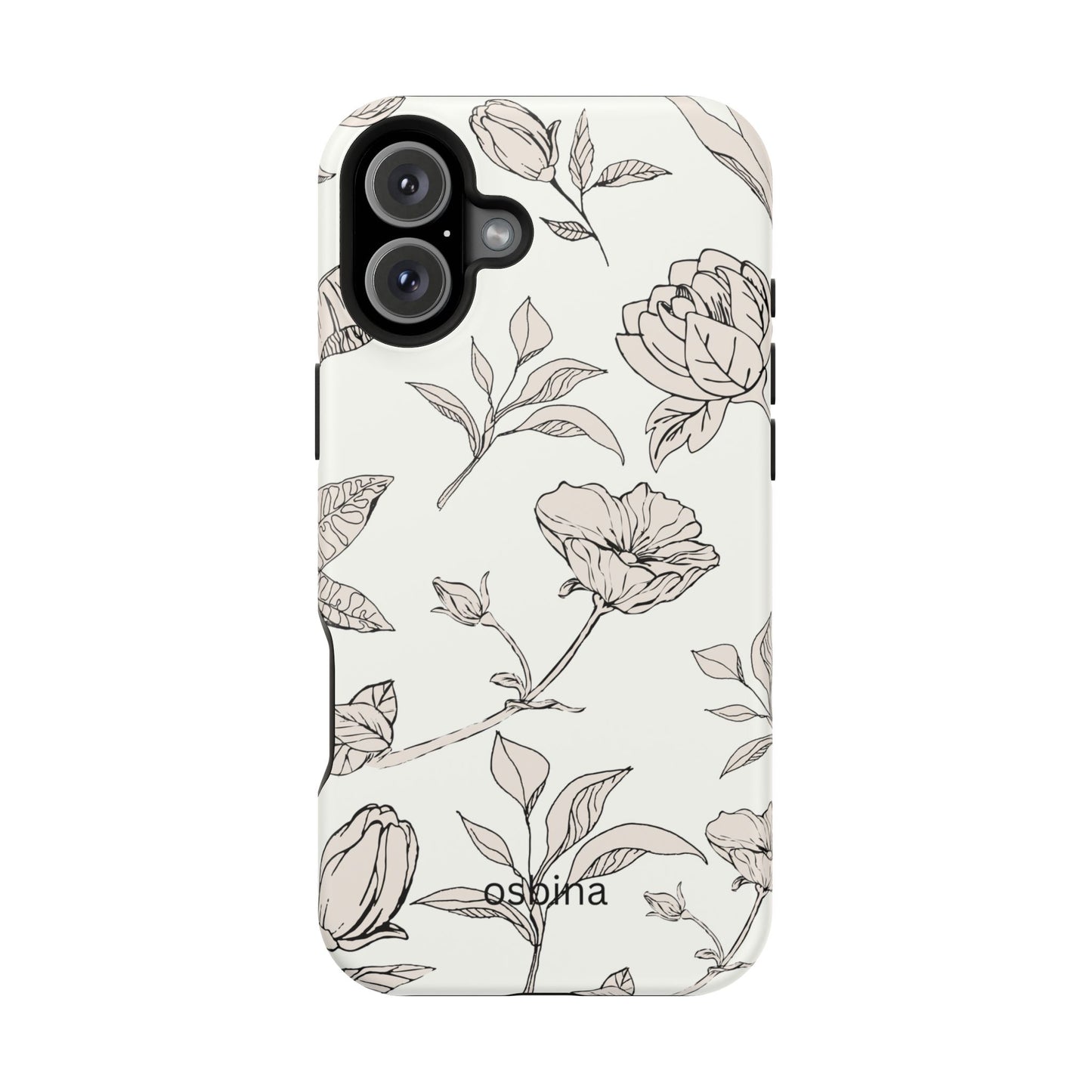 osbina | MagSafe compatible for iPhone | Silhouette Bloom Phone Case | Modern Muse Collection