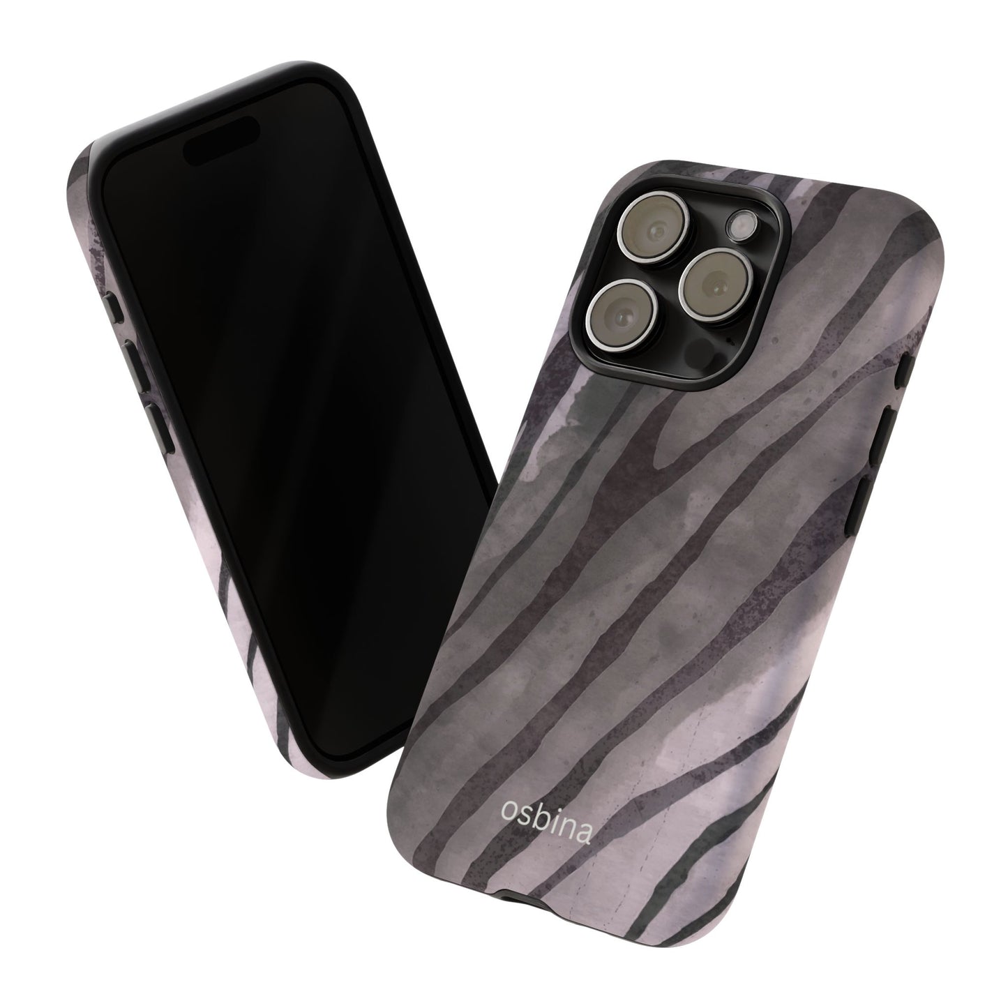 osbina | Stripes on Point — The Muted Gray + Black Tiger Case | The Season Collective