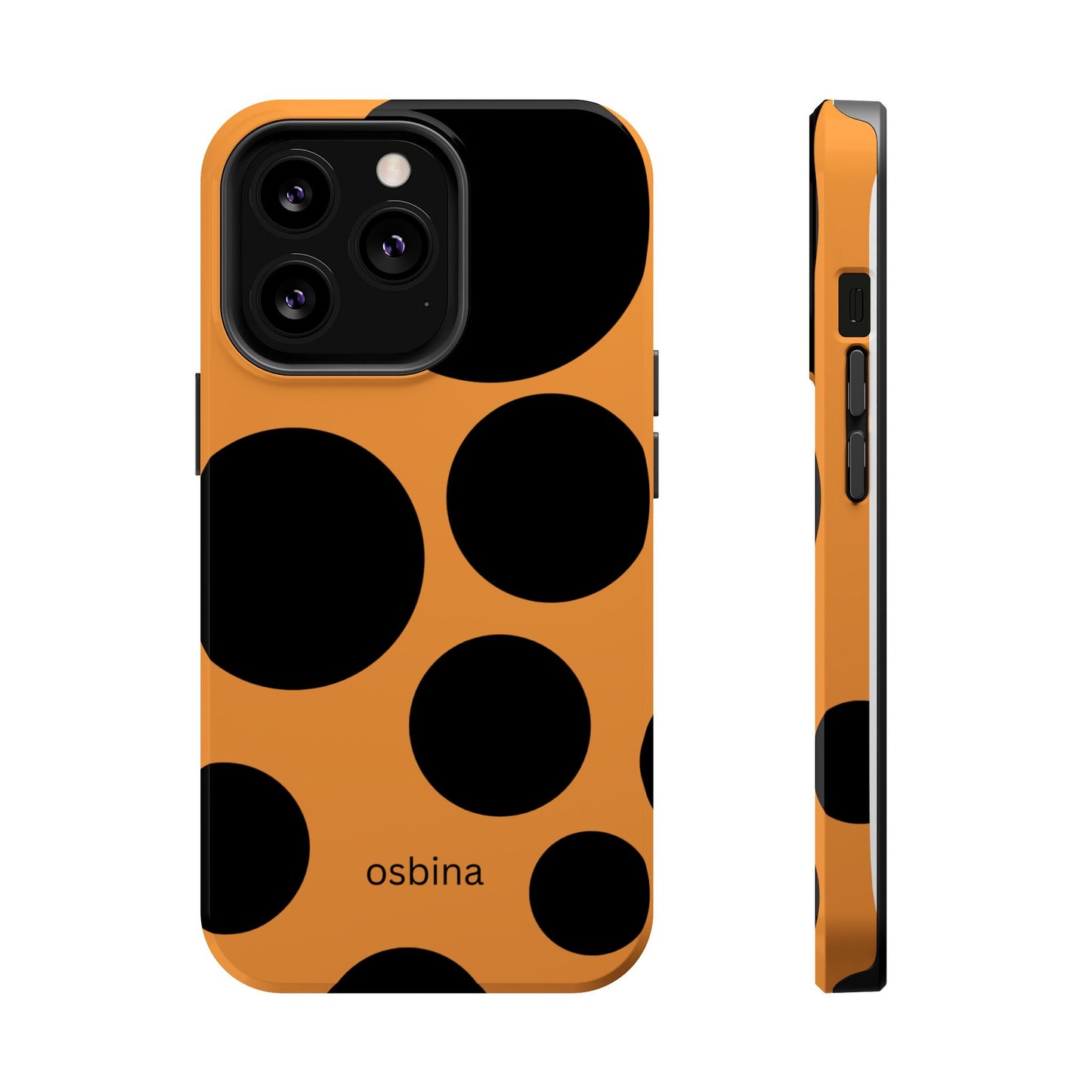 osbina | MagSafe Compatible for iPhone | The Bubble Statement Case in Orange + Black | The Season Collective