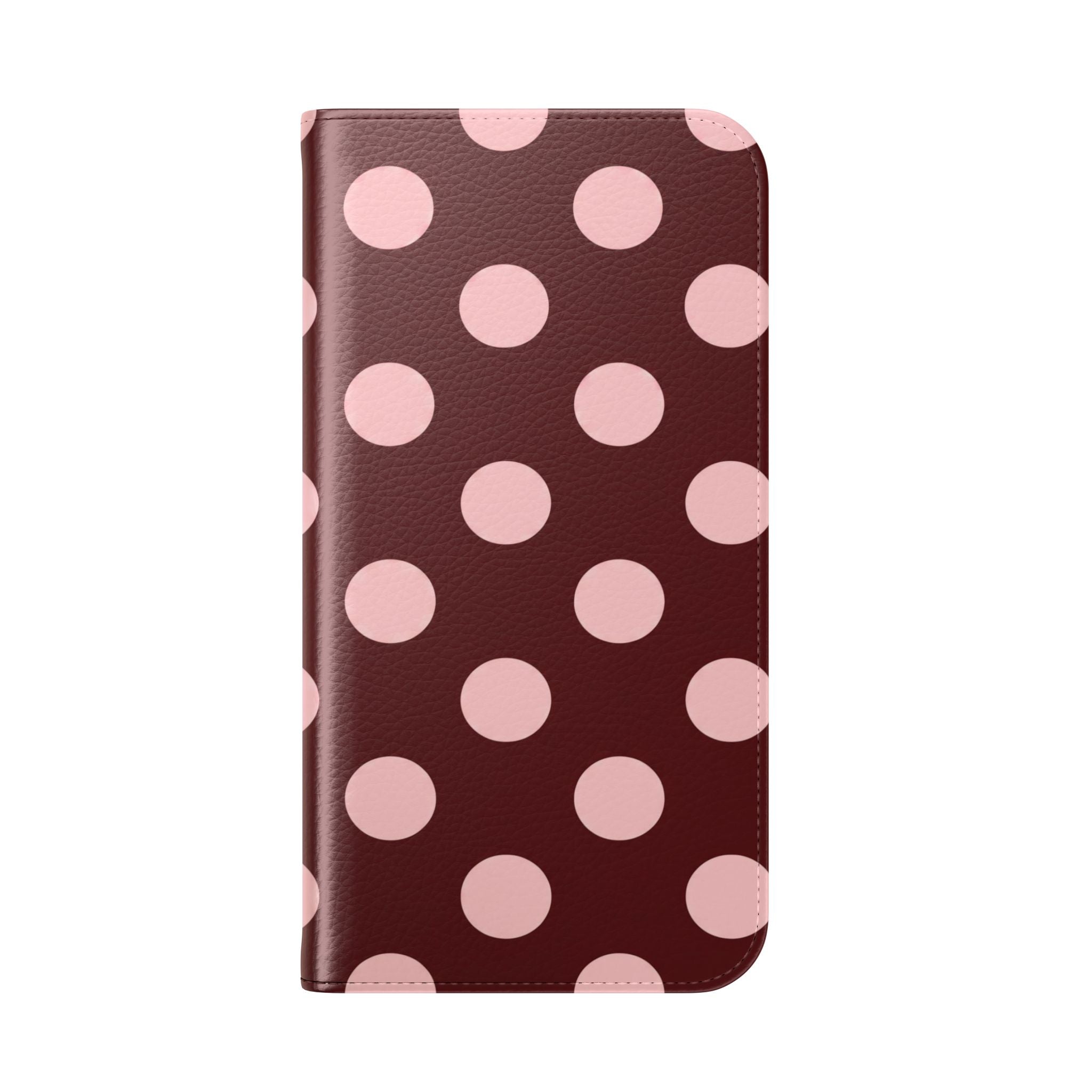 osbina | Wallet Flip Case for iPhone & Samsung | Oxblood Dot