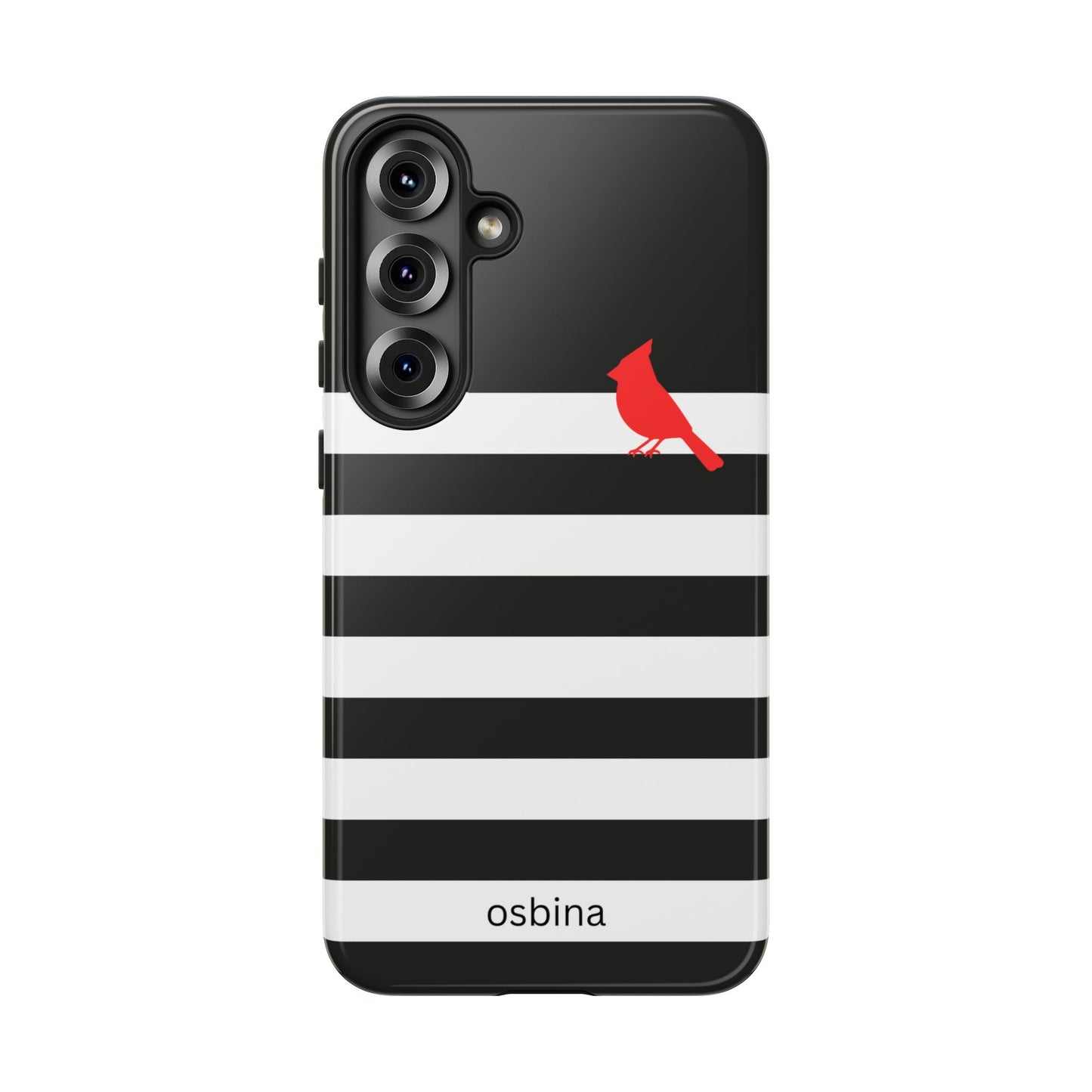 osbina | Redbird Edition Thinking of You Phone Case Black & White Stripe | Inspired By Collection