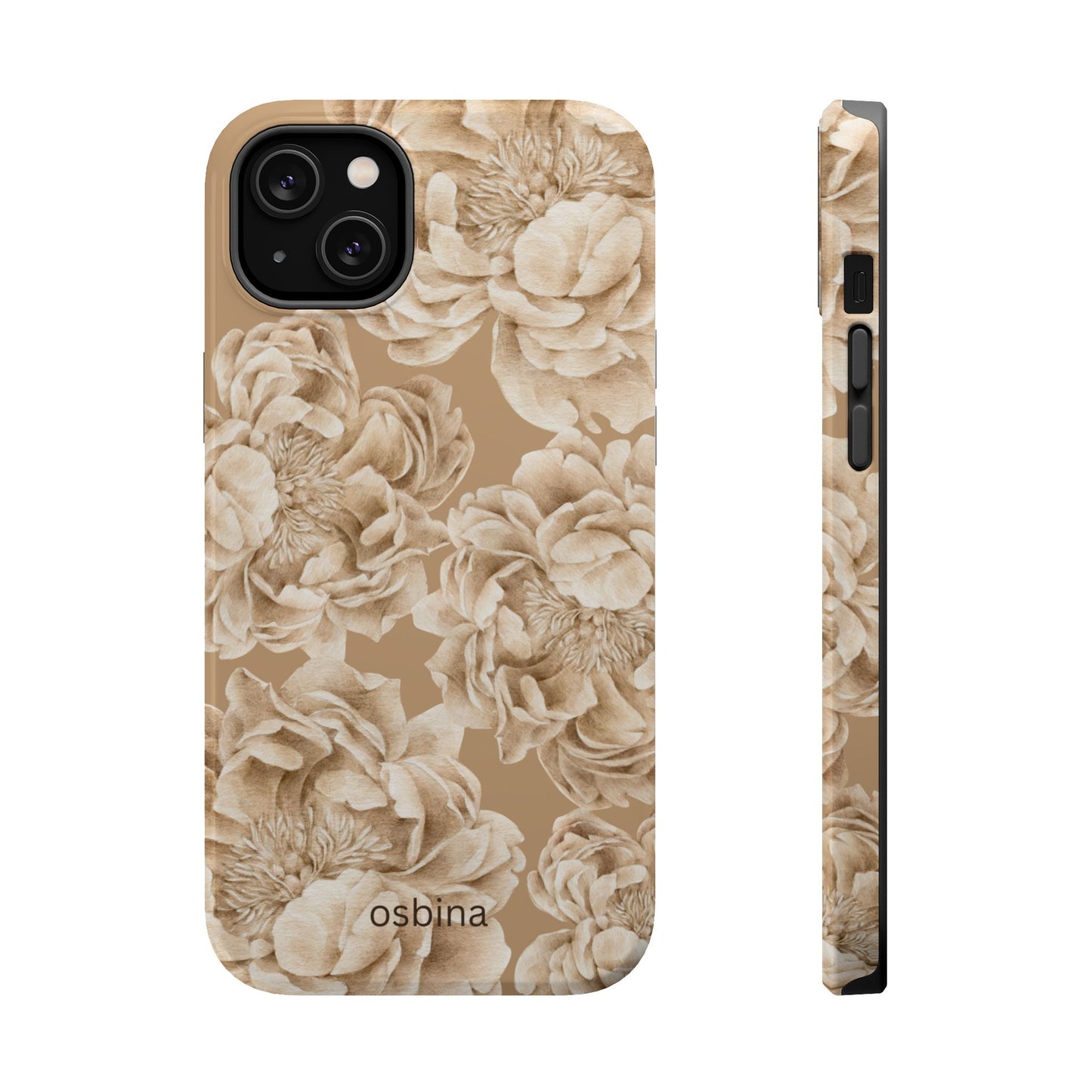 osbina | MagSafe for iPhone | Peony Latte Designer Case