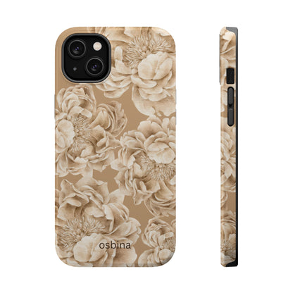 osbina | MagSafe for iPhone | Peony Latte Designer Case
