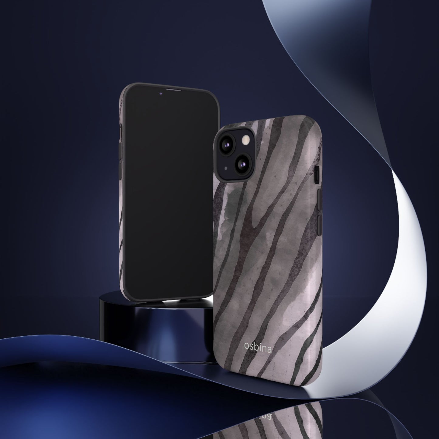 osbina | Stripes on Point — The Muted Gray + Black Tiger Case | The Season Collective