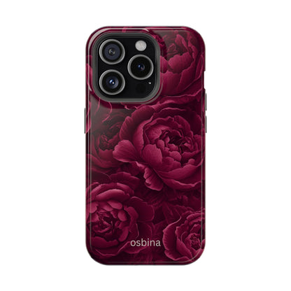 osbina | MagSafe for iPhone | The Burgundy Peony Designer Case