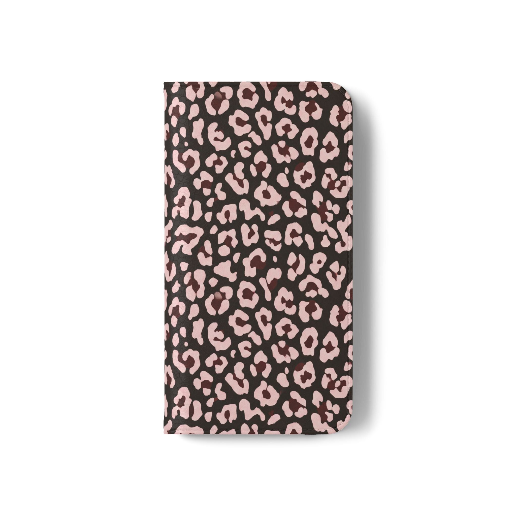 osbina | Wallet Flip Case for iPhone & Samsung | Chocolate Pink Leopard