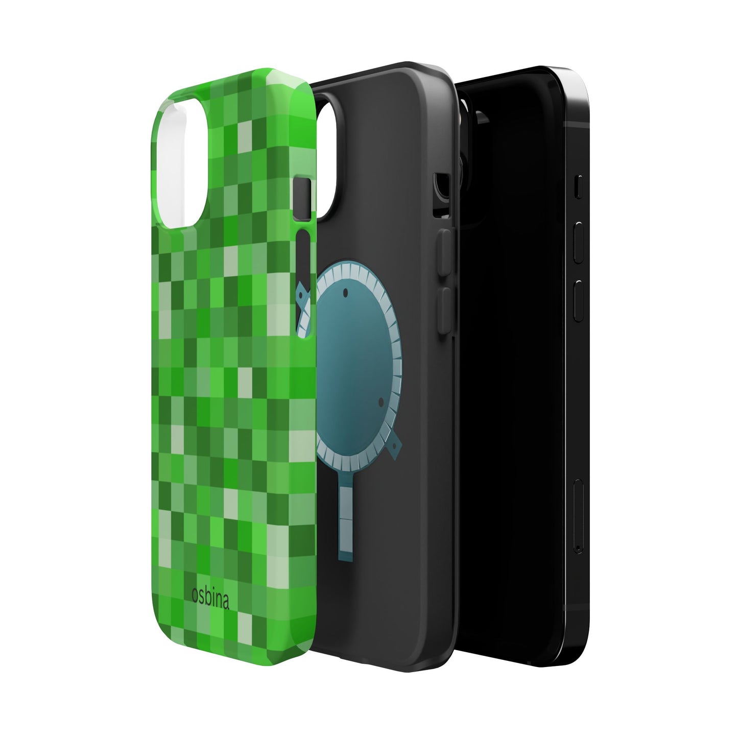 osbina | MagSafe compatible for iPhone | Mosaic Viridis Phone Case | Color Edit Collection