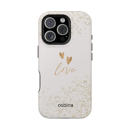 osbina | MagSafe compatible for iPhone | Golden Amour Phone Case | Modern Muse Collection