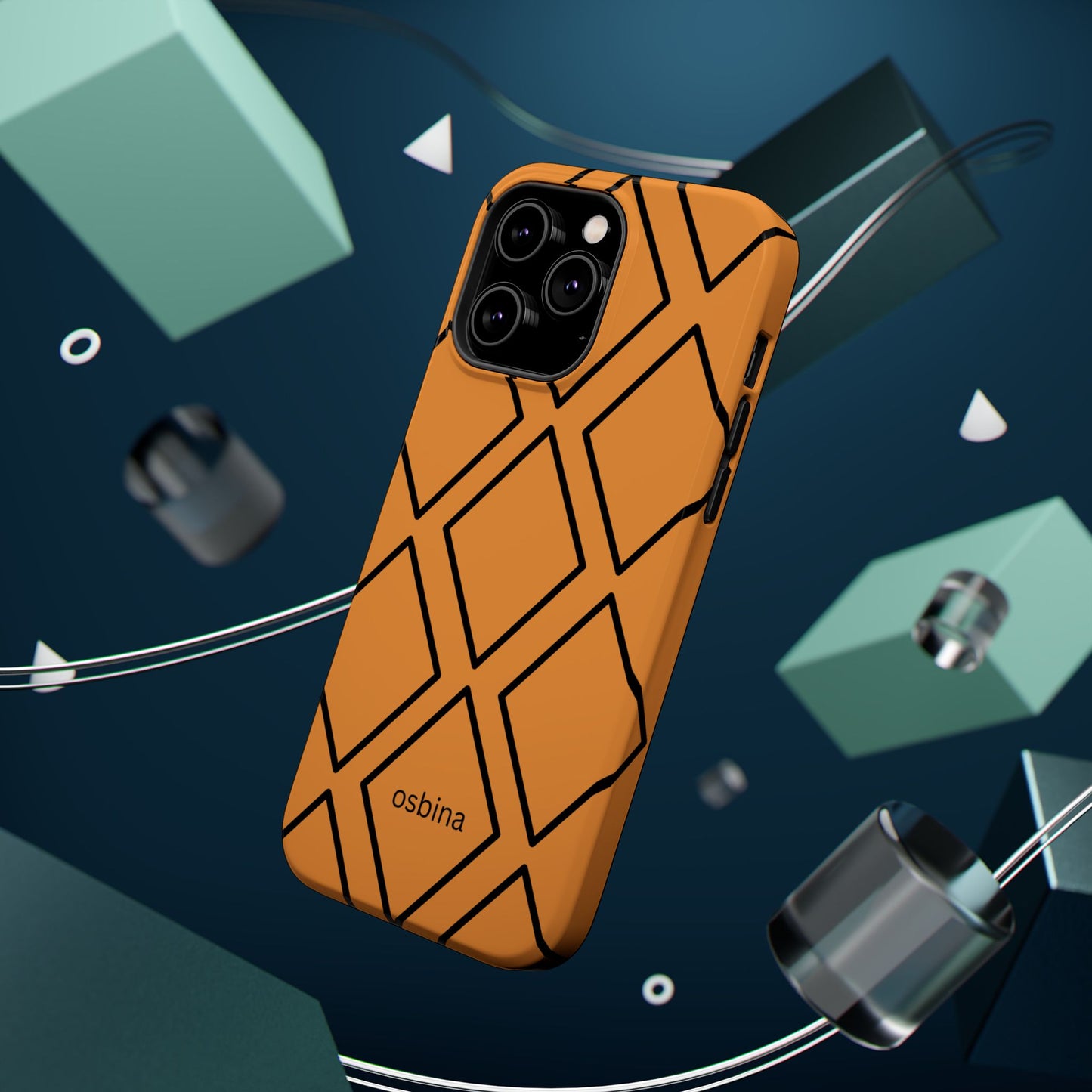 osbina | MagSafe Compatible for iPhone | Diamonds Are Your Phone’s Best Friend — The Orange + Black Diamond Case | The Season Collective