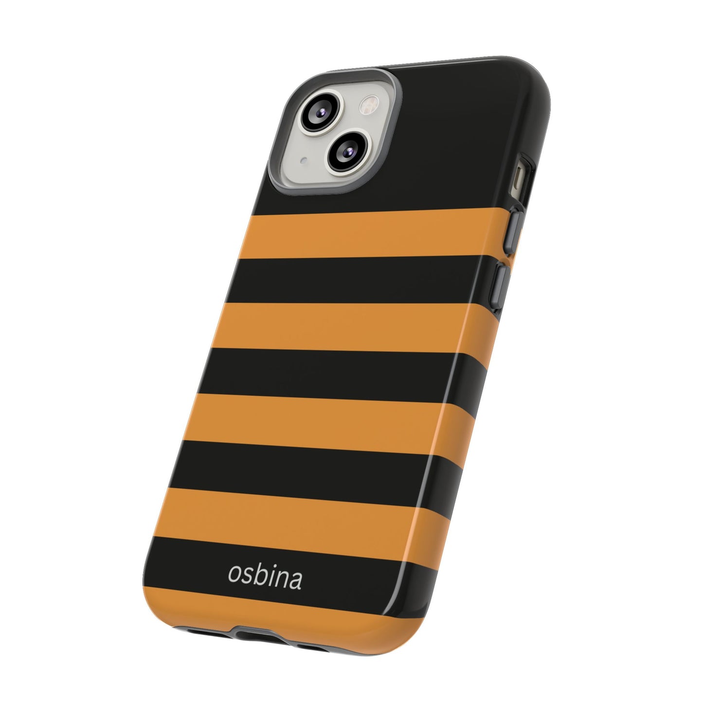 osbina | The Horizon Stripe Case in Black + Orange | The Season Collective
