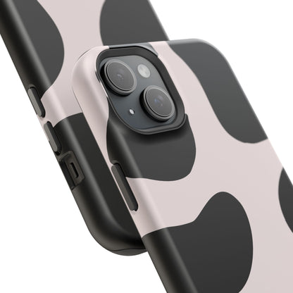osbina | MagSafe compatible for iPhone | Prairie Chic Pink & Black Cow Print Phone Case | Modern Muse Collection