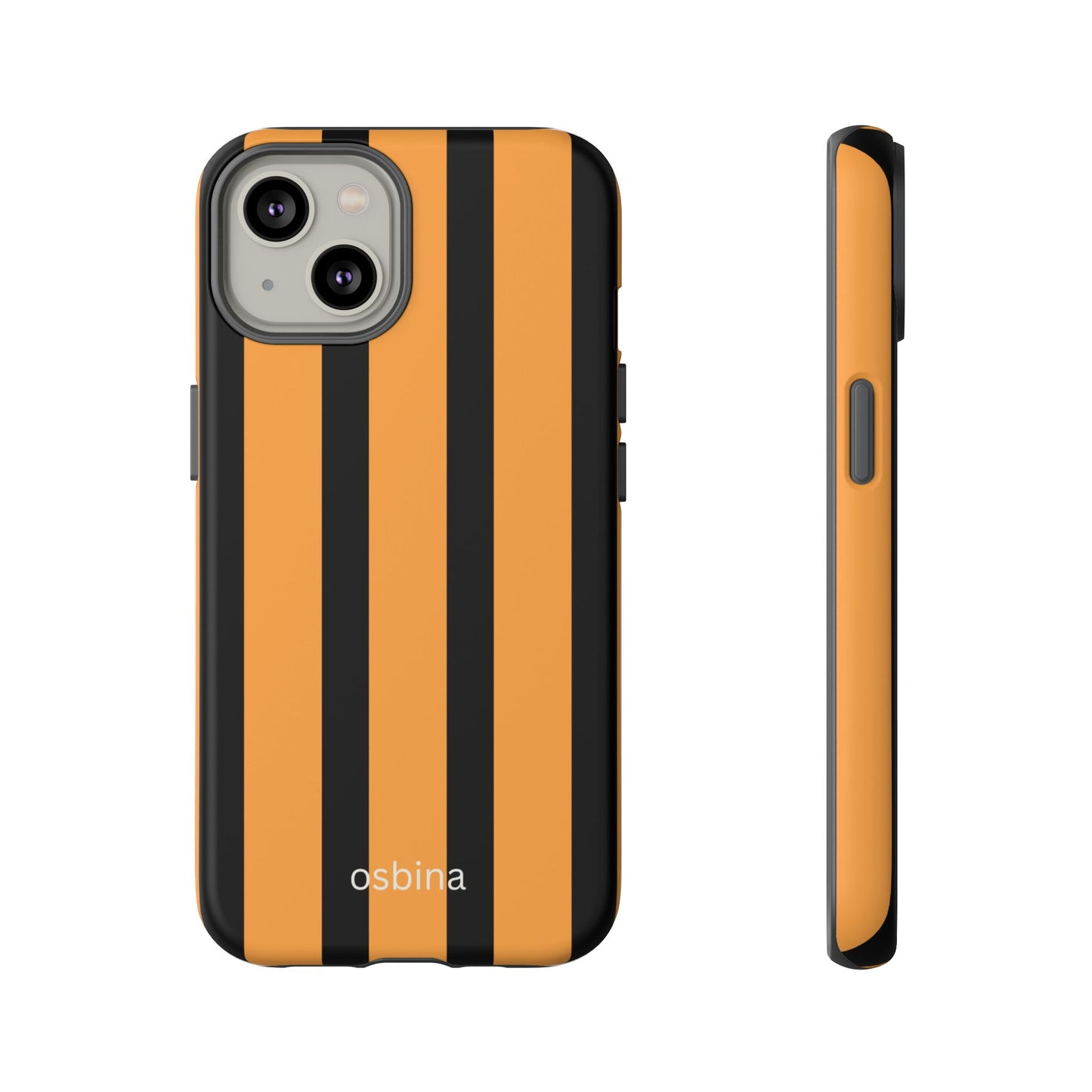 osbina | The Statement Stripe Case in Black + Orange | The Season Collective