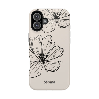 osbina | MagSafe compatible for iPhone | Poppy Whisper Phone Case | Modern Muse Collection