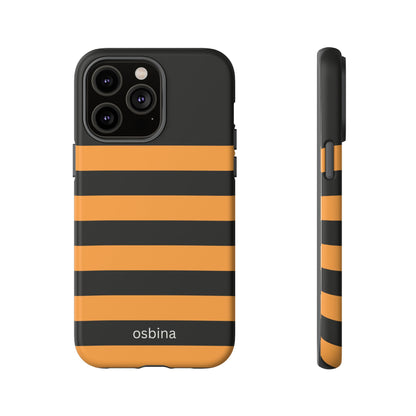 osbina | The Horizon Stripe Case in Black + Orange | The Season Collective