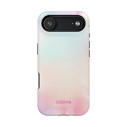 osbina | MagSafe compatible for iPhone | The Cotton Candy Hearts Case | YAYOU Collection Supporting Shine Like Sable