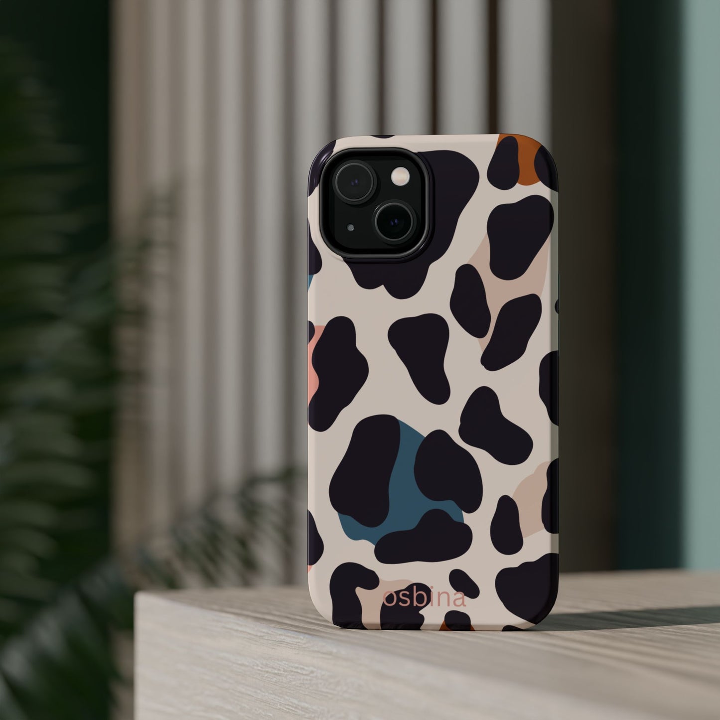 osbina | MagSafe compatible for iPhone | Leopard Luxe Color Pop Leopard Print Phone Case | Modern Muse Collection
