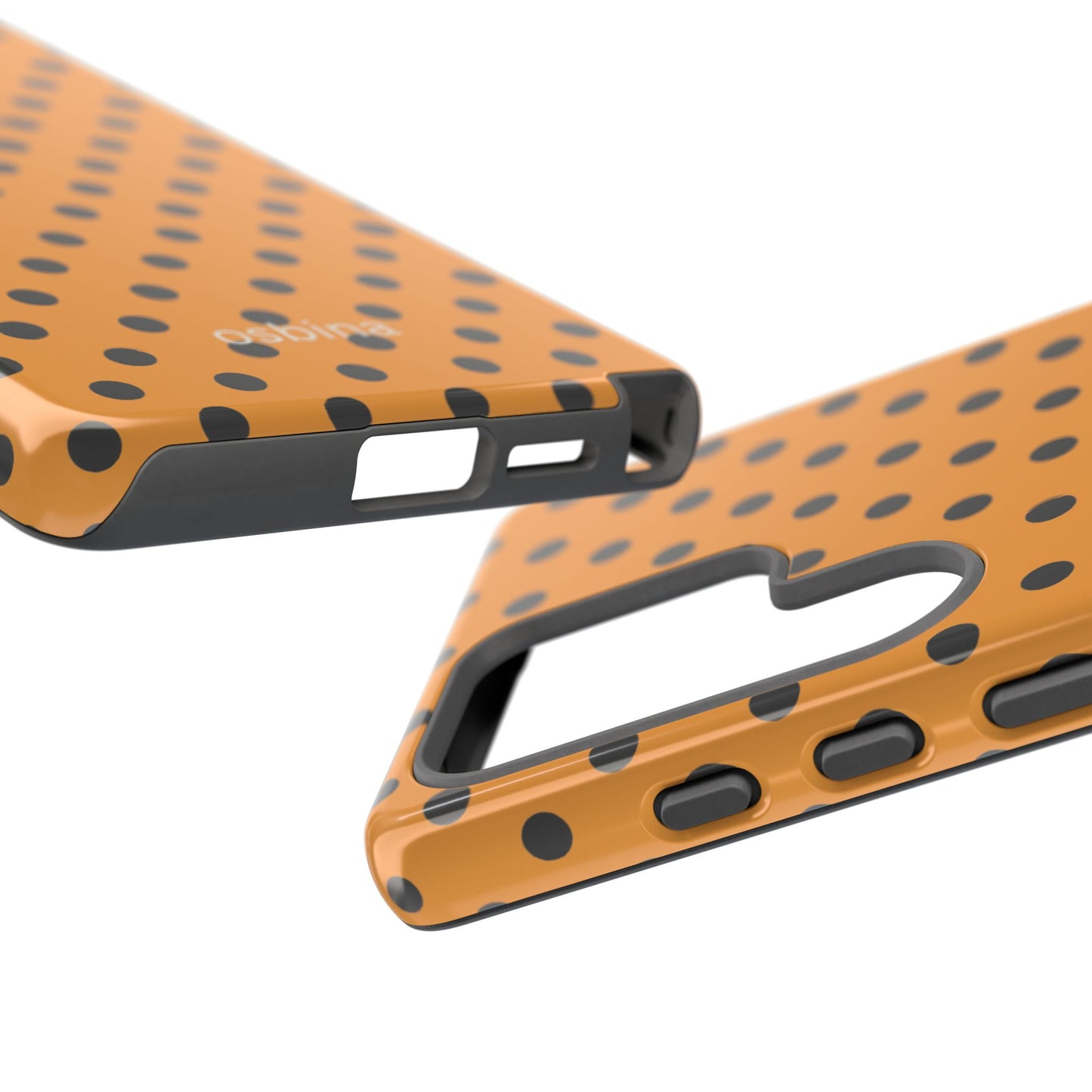 osbina | Spot On Chic — The Orange + Black Polka Dot Case | The Season Collective