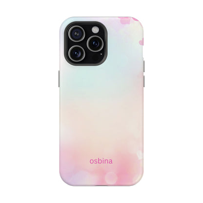 osbina | MagSafe compatible for iPhone | The Cotton Candy Hearts Case | YAYOU Collection Supporting Shine Like Sable