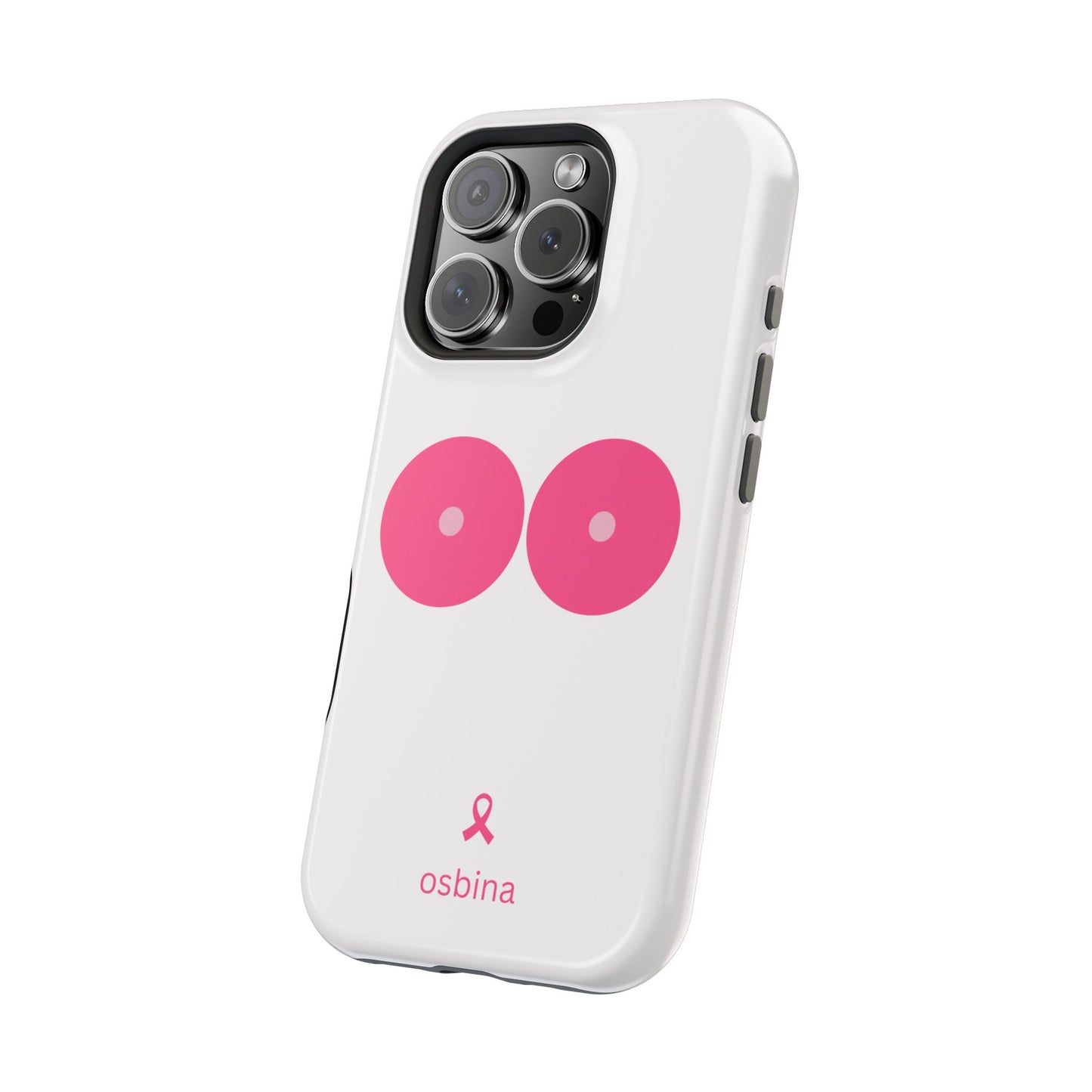 osbina |  MagSafe compatible for iPhone | Limited Edition The Check Your Tatas Case in Light Pink + Soft Pink + Hot Pink | The Pink October Collection | Inspired By