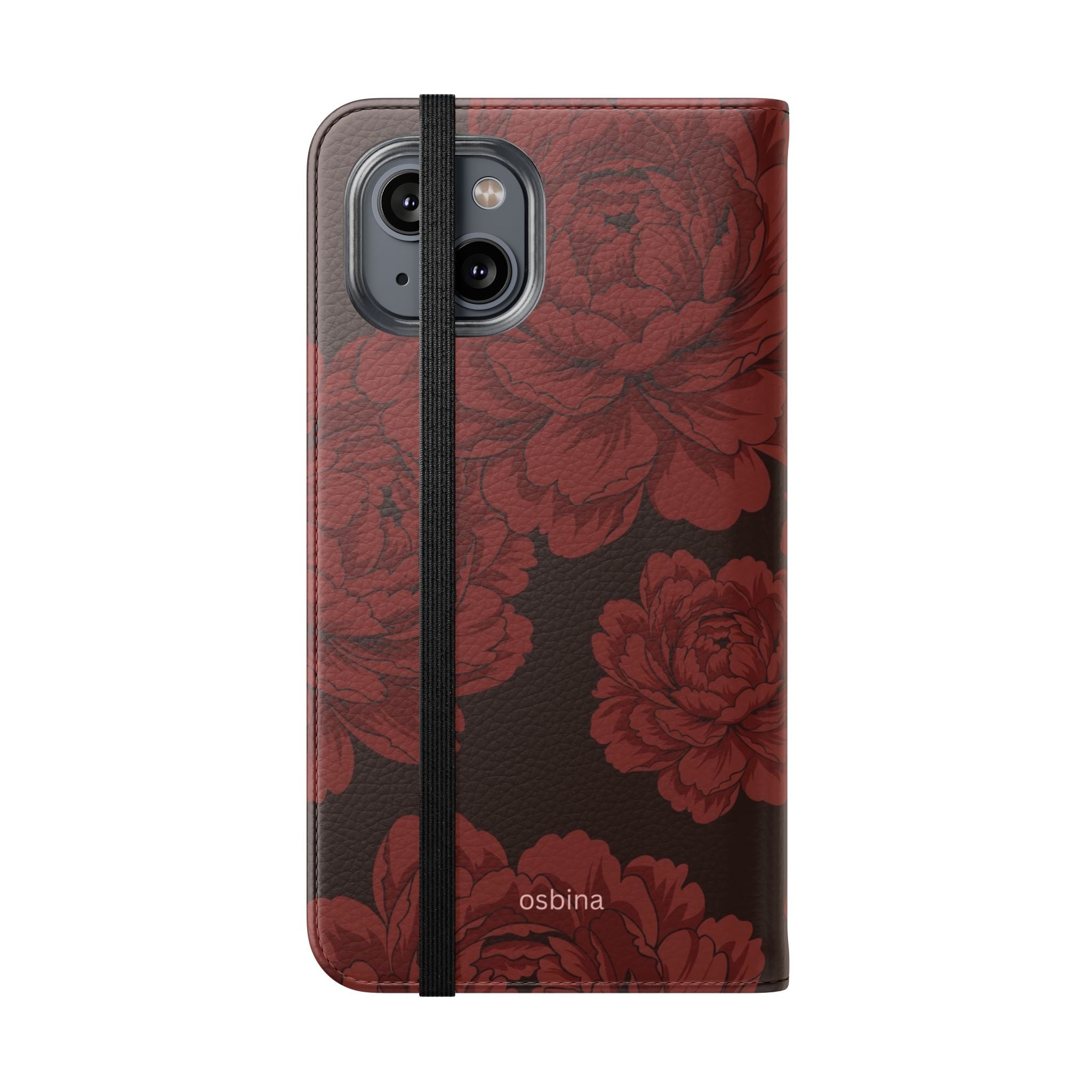 osbina | Wallet Flip Case for iPhone & Samsung | Oxblood Peony