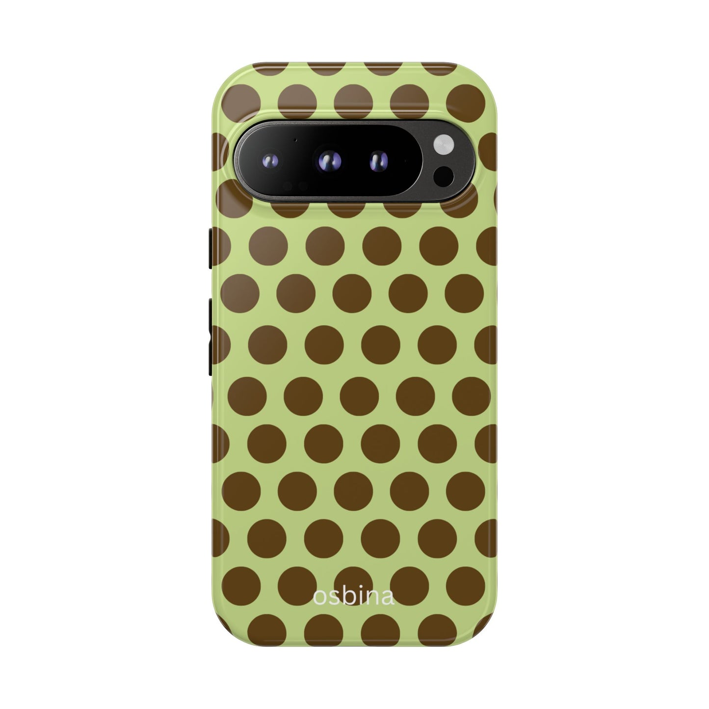 osbina | Chartreuse Cocoa Dots Designer Case