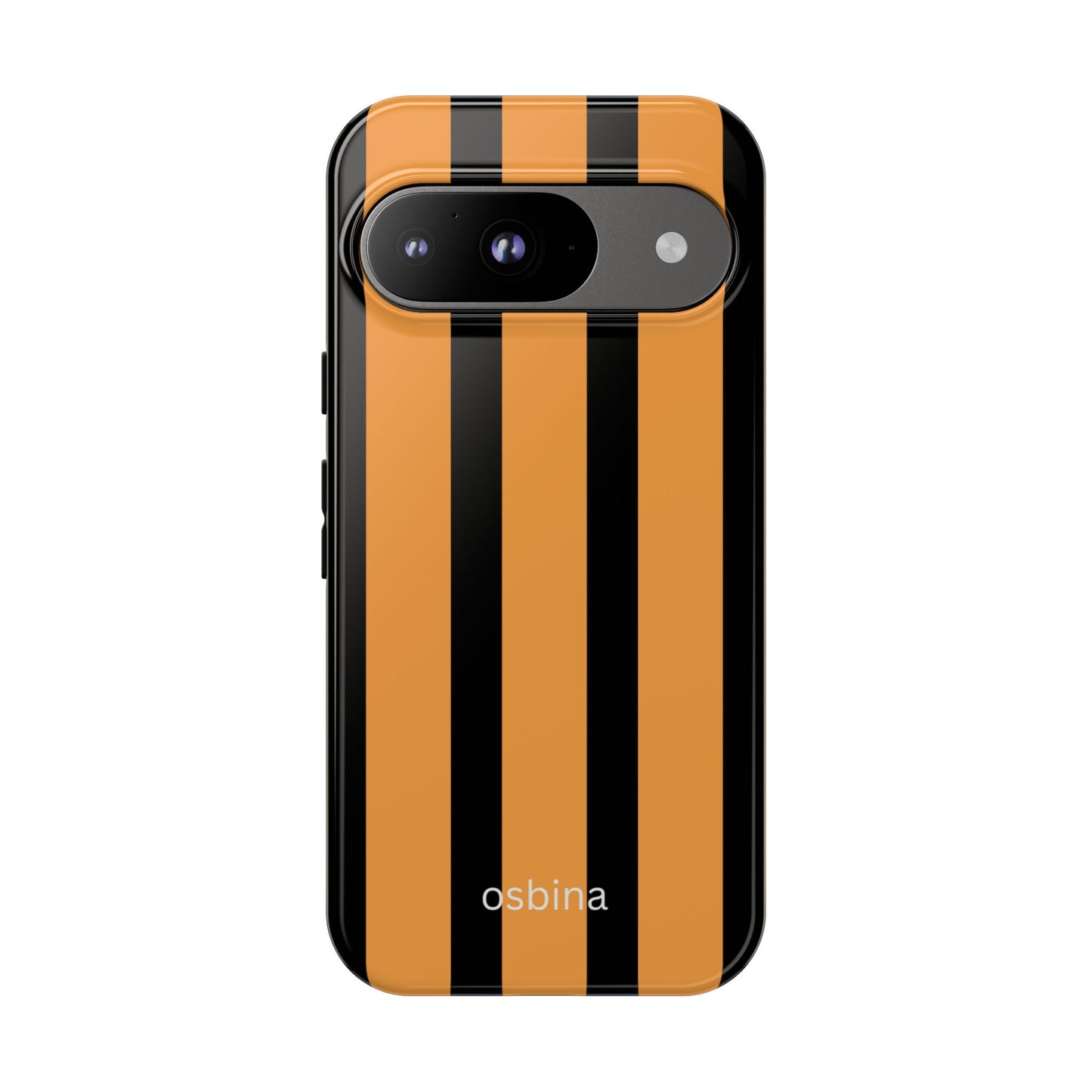 osbina | The Statement Stripe Case in Black + Orange | The Season Collective