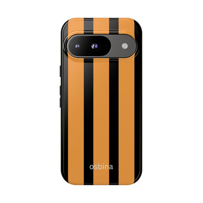 osbina | The Statement Stripe Case in Black + Orange | The Season Collective