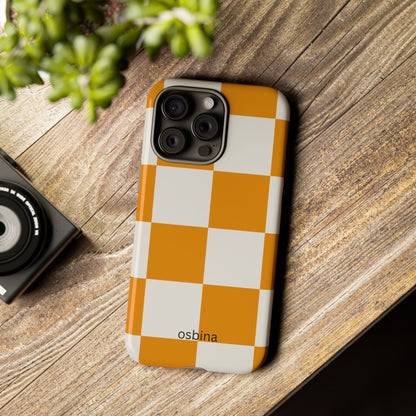 osbina | Check You Out — The Orange + White Check Case | The Season Collective