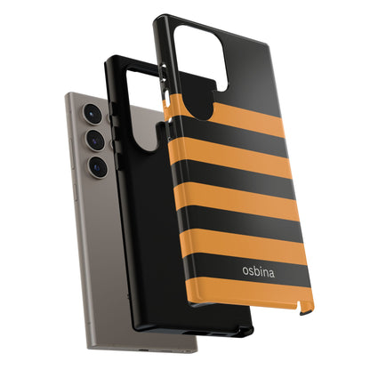 osbina | The Horizon Stripe Case in Black + Orange | The Season Collective