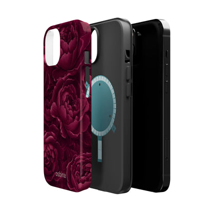 osbina | MagSafe for iPhone | The Burgundy Peony Designer Case