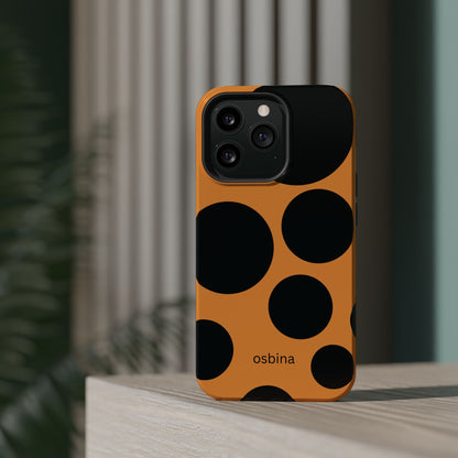 osbina | MagSafe Compatible for iPhone | The Bubble Statement Case in Orange + Black | The Season Collective