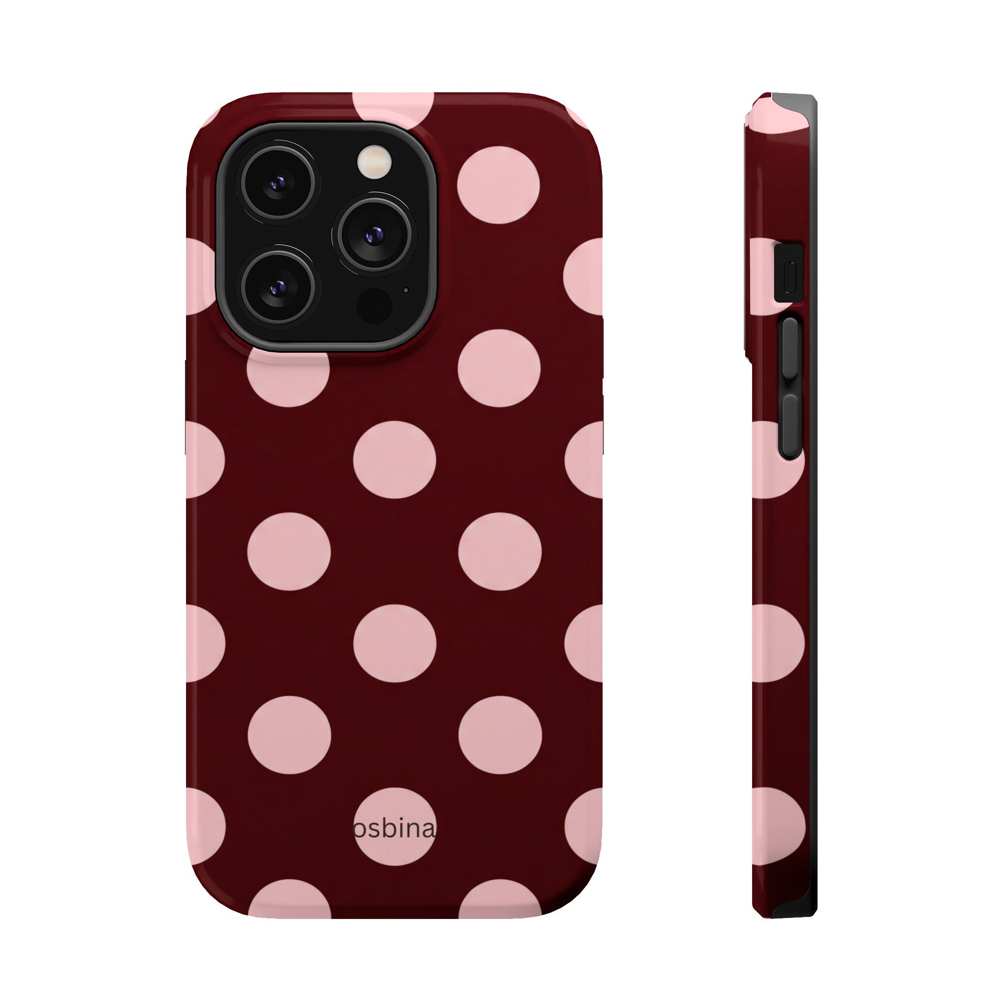 osbina | MagSafe | Oxblood Dot Designer Case