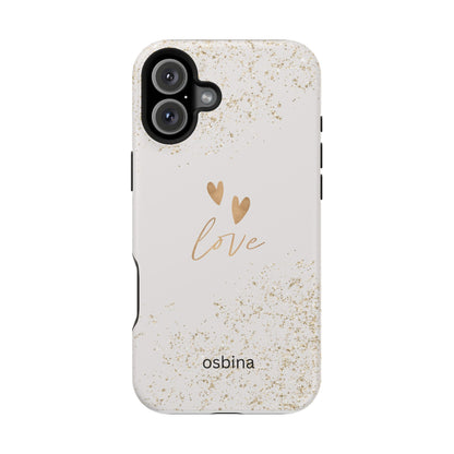 osbina | MagSafe compatible for iPhone | Golden Amour Phone Case | Modern Muse Collection