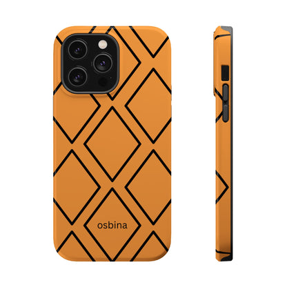 osbina | MagSafe Compatible for iPhone | Diamonds Are Your Phone’s Best Friend — The Orange + Black Diamond Case | The Season Collective