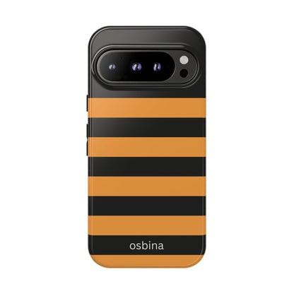 osbina | The Horizon Stripe Case in Black + Orange | The Season Collective