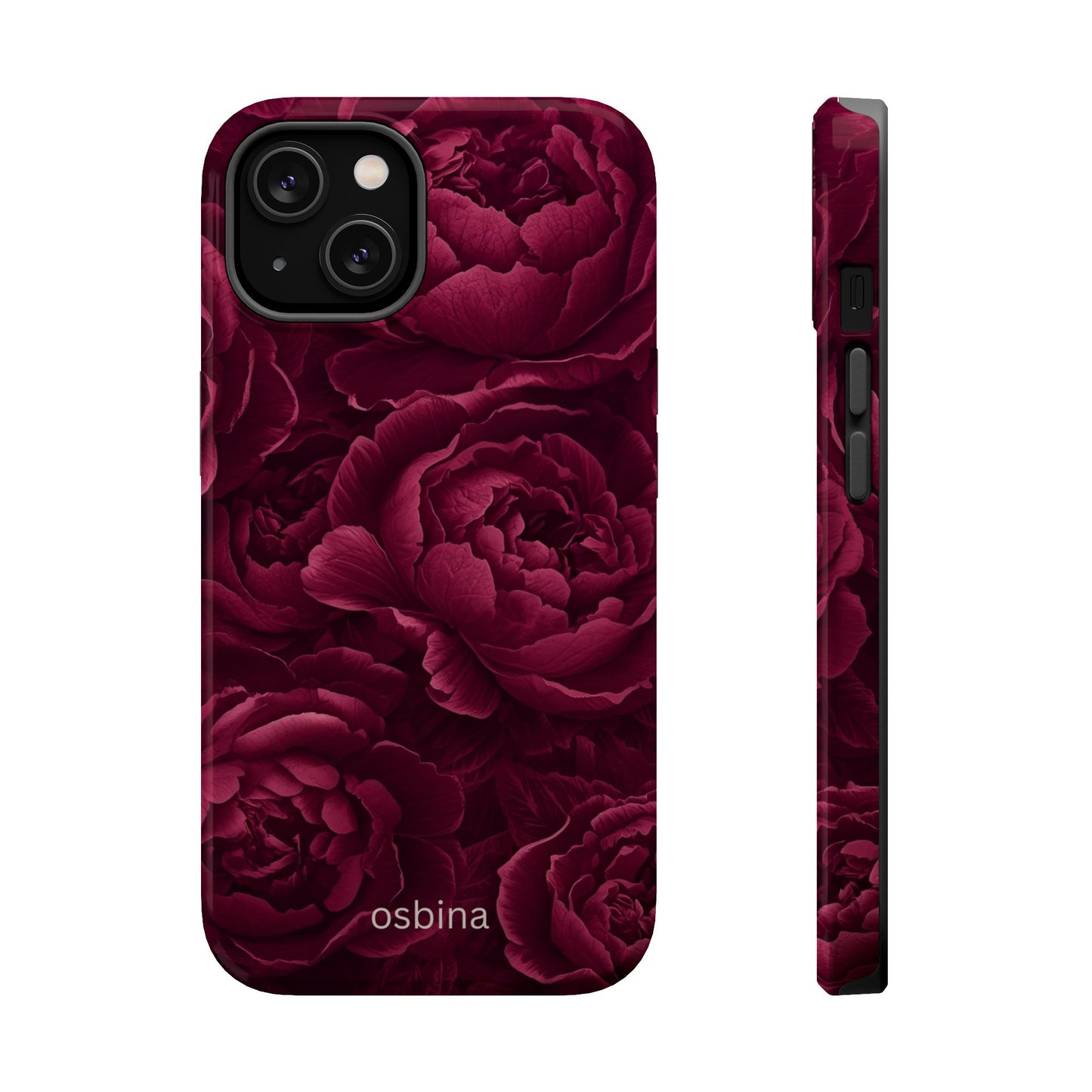 osbina | MagSafe for iPhone | The Burgundy Peony Designer Case