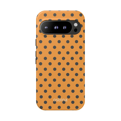 osbina | Spot On Chic — The Orange + Black Polka Dot Case | The Season Collective